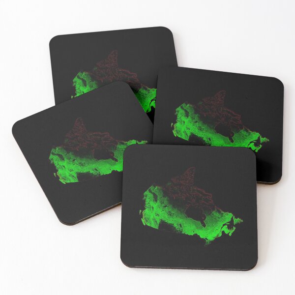 Item preview, Canada Forest Cover Map with Black Background designed and sold by GrasshopperGeo.