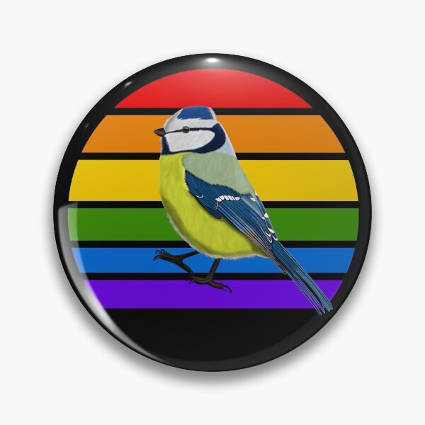 Item preview, Blue Titmouse Rainbow Bird Birdlover Birdwatcher Diversity Pride designed and sold by jz-birds.
