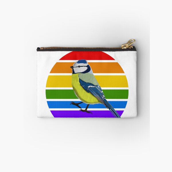 Item preview, Blue Titmouse Rainbow Bird Birdlover Birdwatcher Diversity Pride designed and sold by jz-birds.