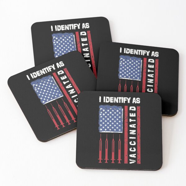 Item preview, I Identify As Vaccinated Patriotic American Flag 4th of July designed and sold by pannolinno.