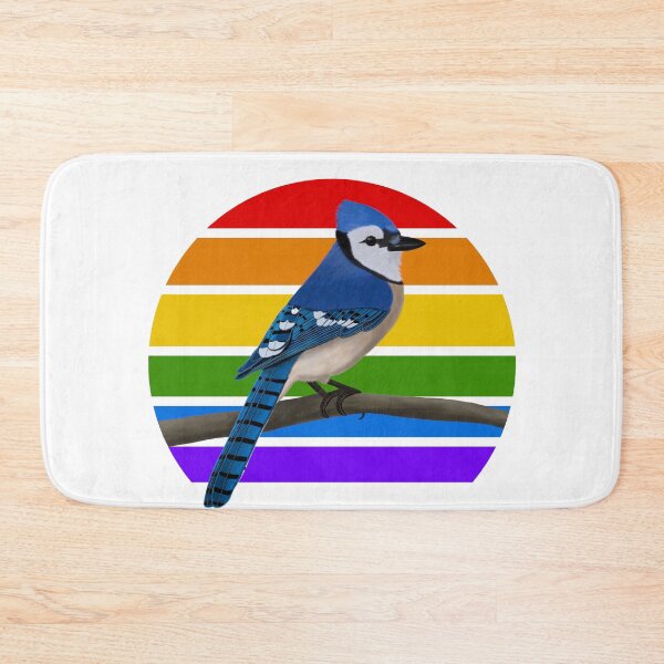 Item preview, Blue Jay Rainbow Bird Birdlover Birdwatcher Diversity Pride designed and sold by jz-birds.