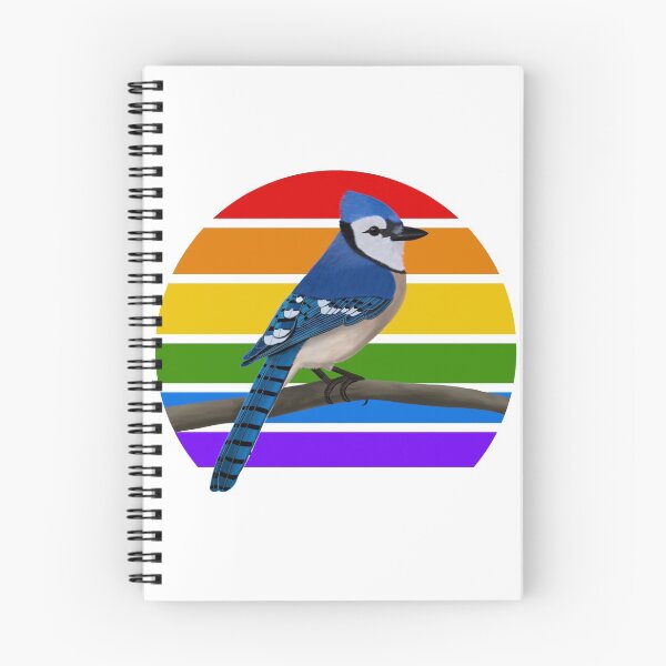 Item preview, Blue Jay Rainbow Bird Birdlover Birdwatcher Diversity Pride designed and sold by jz-birds.