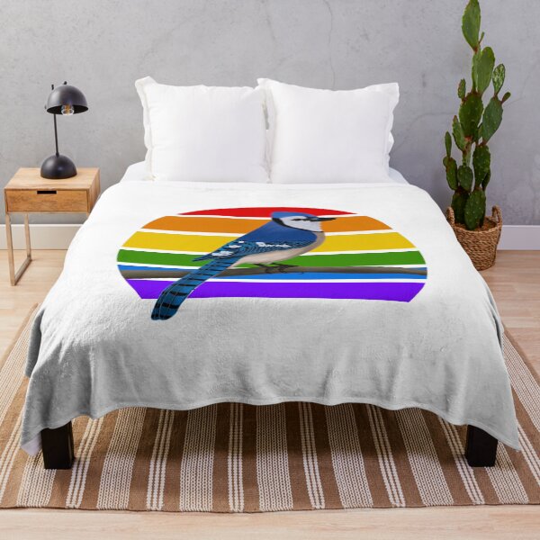 Item preview, Blue Jay Rainbow Bird Birdlover Birdwatcher Diversity Pride designed and sold by jz-birds.