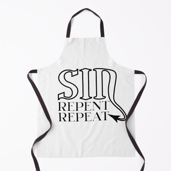 Item preview, SIN REPENT REPEAT - wicked design in black for those who love the naughty side of life designed and sold by MintGubbins.