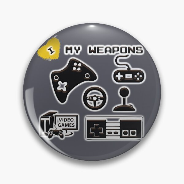 Item preview, I love my GAMING WEAPONS - with a yellow heart designed and sold by REENS_PHOTOS.
