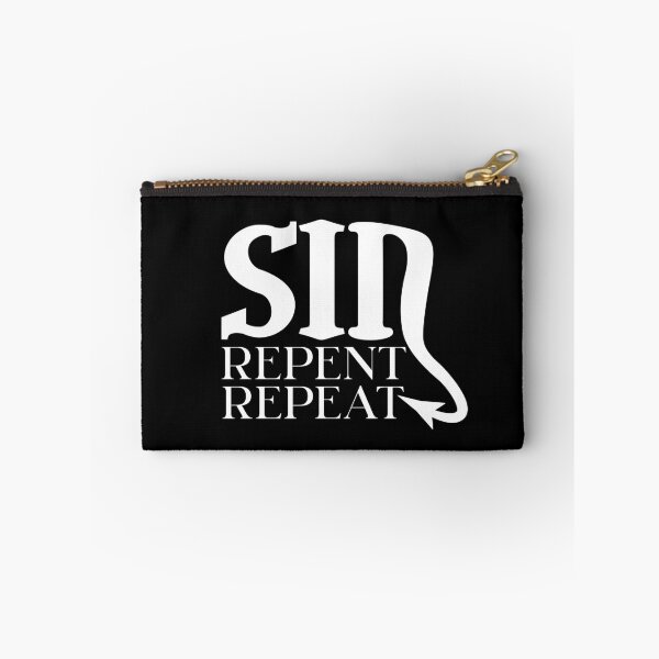 Item preview, SIN REPENT REPEAT - wicked design in white for those who love the naughty side of life designed and sold by MintGubbins.