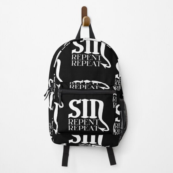 Item preview, SIN REPENT REPEAT - wicked design in white for those who love the naughty side of life designed and sold by MintGubbins.