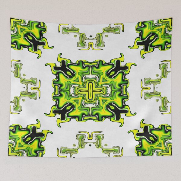 Item preview, Jumping Squirrel Bright Green Yellow Black White designed and sold by Sector18.