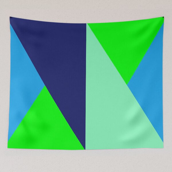 Item preview, Geometric Triangle Design Pattern_Summer_blue and green designed and sold by Brontorino.