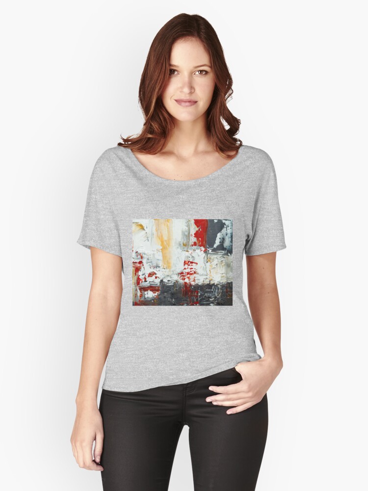 Thumbnail 1 of 3, Relaxed Fit T-Shirt, Abstract White designed and sold by Claudiocmb.