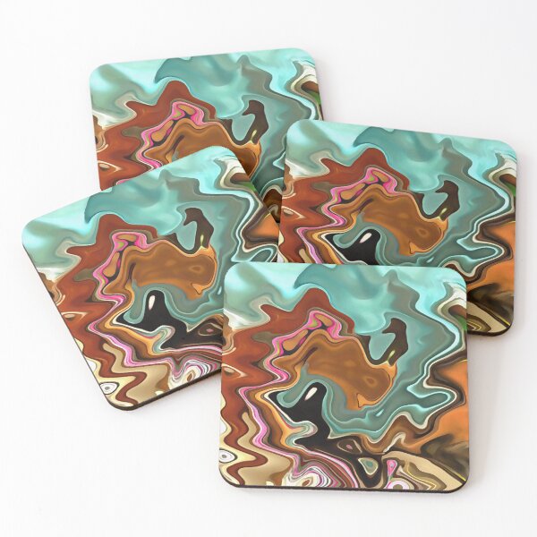 Item preview, Neighborhood Coffee Shop Brown Green Pink Blue designed and sold by Sector18.