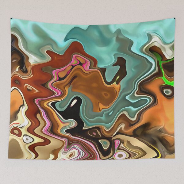 Item preview, Neighborhood Coffee Shop Brown Green Pink Blue designed and sold by Sector18.