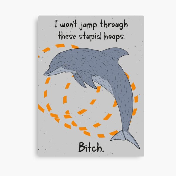 Angry Dolphin Canvas Print