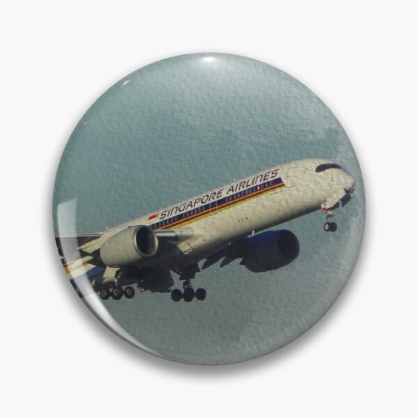 Item preview, Singapore airlines airplane taking off Watercolor White background designed and sold by FDbubble1986.