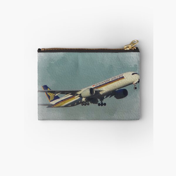Item preview, Singapore airlines airplane taking off Watercolor White background designed and sold by FDbubble1986.