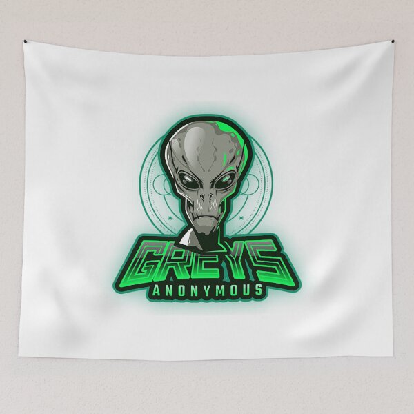 Aperçu de l'œuvre T-Shirt UfoGreys Anonymous UFO créée et vendue par SurryMarsh.