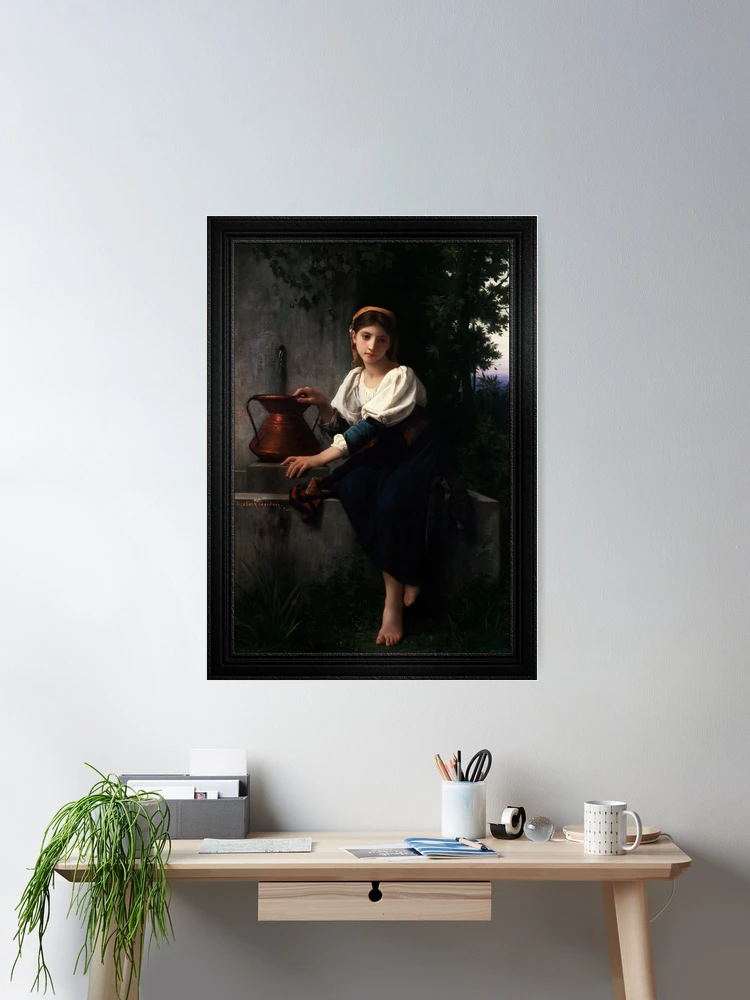 Young Girl Gathering Water At The Fountain by Elizabeth Gardner Classical Art Xzendor7 Old Masters Reproductions Poster