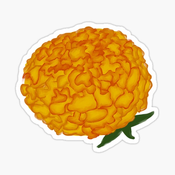 Marigold Flower Sticker Sheet — Studio Chamisa