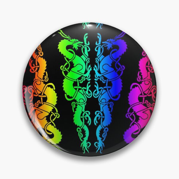 Item preview, Rainbow Celtic Dragons designed and sold by ingridthecrafty.