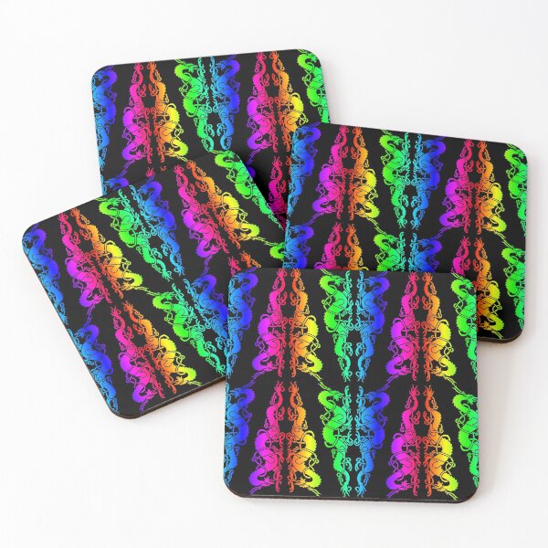 Item preview, Rainbow Celtic Dragons designed and sold by ingridthecrafty.