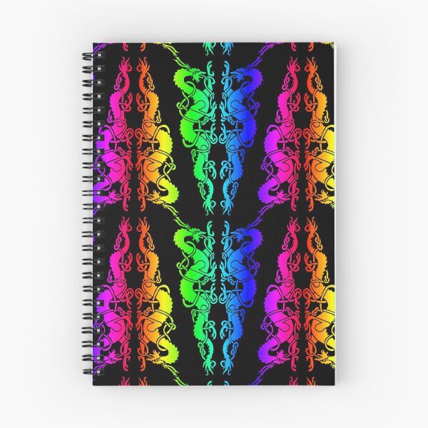Item preview, Rainbow Celtic Dragons designed and sold by ingridthecrafty.