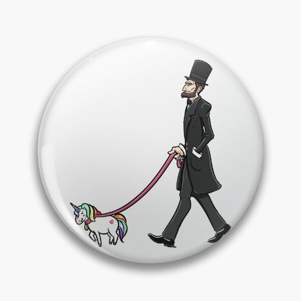 Item preview, Abraham Lincoln Walking a Unicorn Abe Funny Novelty designed and sold by CynFabbCrafts.