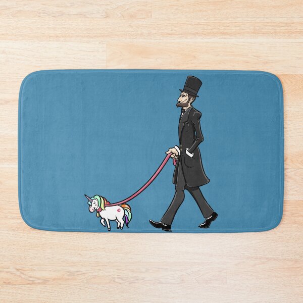 Item preview, Abraham Lincoln Walking a Unicorn Abe Funny Novelty designed and sold by CynFabbCrafts.