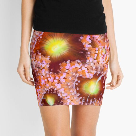 The Anemone Collection - orange brown Mini Skirt