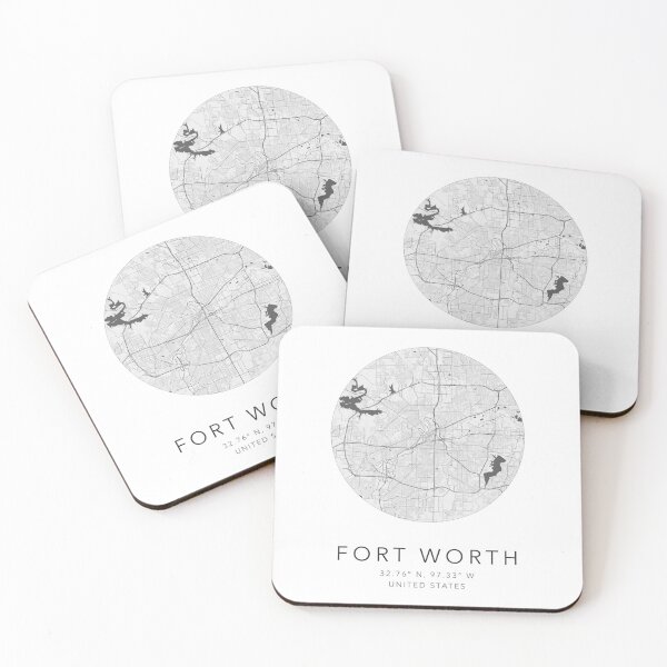 Item preview, Fort Worth, USA Map - Minimalist designed and sold by Mapable.