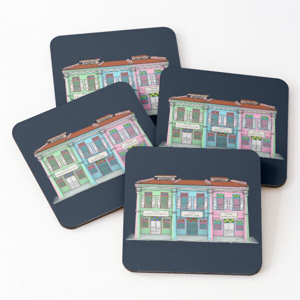 Item preview, PERANAKAN SHOPHOUSE Navy designed and sold by designsMM.