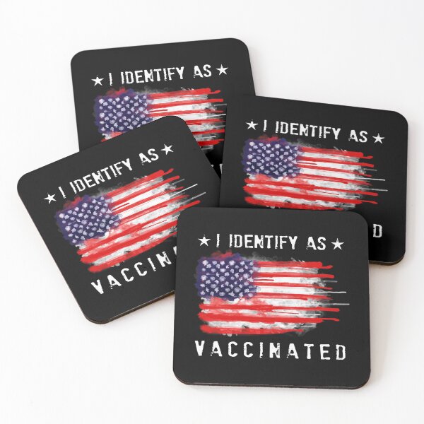 Item preview, I Identify As Vaccinated Patriotic American Flag 4th of July designed and sold by pannolinno.