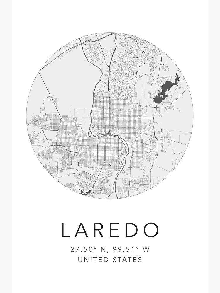 Laredo Usa Map Minimalist Poster By Mapable Redbubble