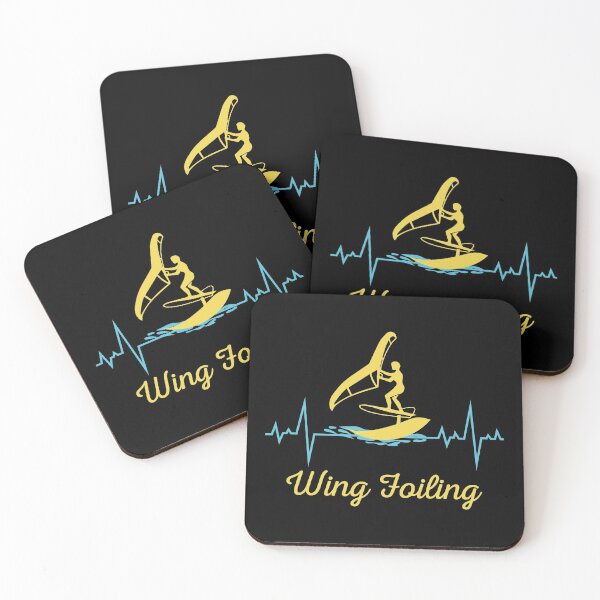 Item preview, Wing Foiling Surfing Heartbeat Funny designed and sold by CuteDesigns1.