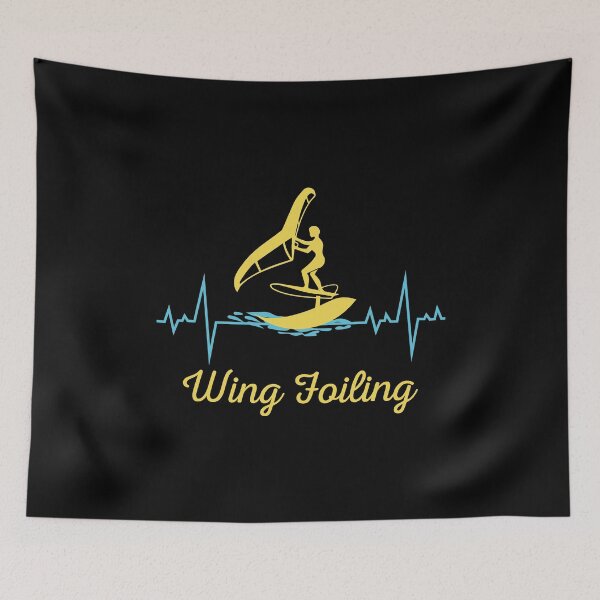 Item preview, Wing Foiling Surfing Heartbeat Funny designed and sold by CuteDesigns1.