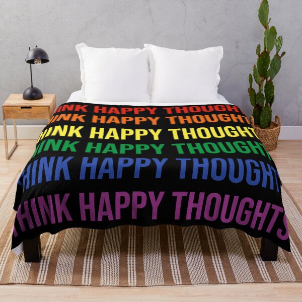 Item preview, think happy thoughts - positive - happy designed and sold by SunsetCloud.