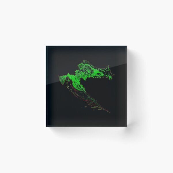 Item preview, Croatia Forest Cover Map with Black Background designed and sold by GrasshopperGeo.