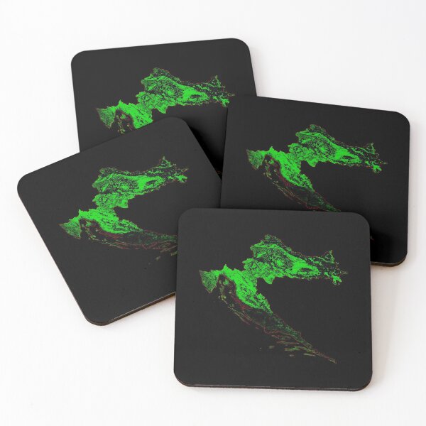Item preview, Croatia Forest Cover Map with Black Background designed and sold by GrasshopperGeo.