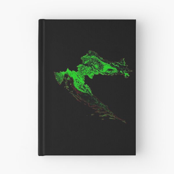 Item preview, Croatia Forest Cover Map with Black Background designed and sold by GrasshopperGeo.