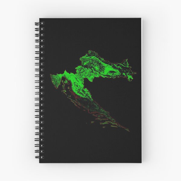 Item preview, Croatia Forest Cover Map with Black Background designed and sold by GrasshopperGeo.