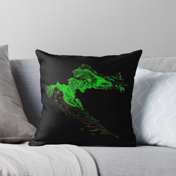 Item preview, Croatia Forest Cover Map with Black Background designed and sold by GrasshopperGeo.