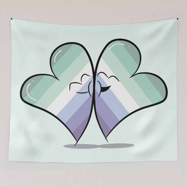 Item preview, Two Hearts in Love (MLM Gay Pride Flags) designed and sold by FrolicDesigns.