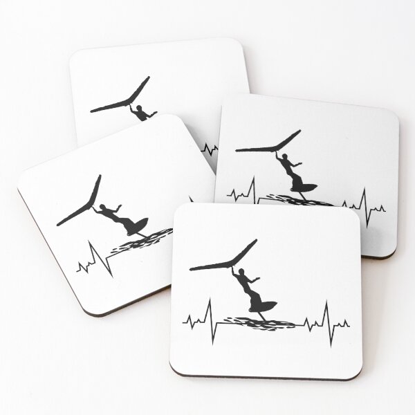 Item preview, Wing Foiling Surfing Heartbeat Funny designed and sold by CuteDesigns1.