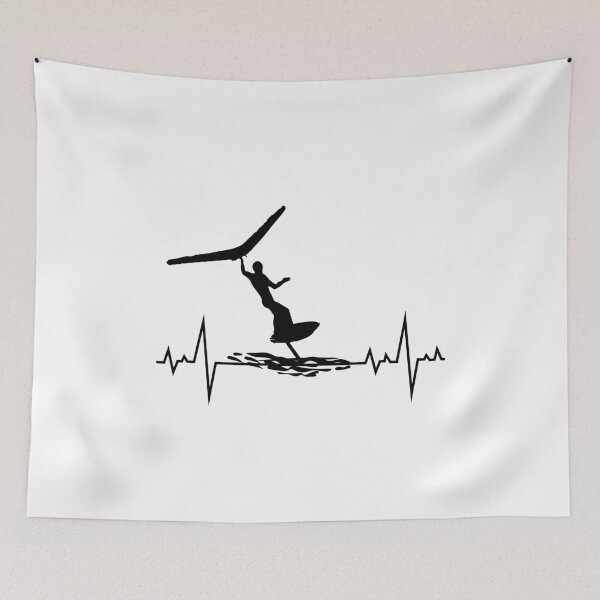 Item preview, Wing Foiling Surfing Heartbeat Funny designed and sold by CuteDesigns1.