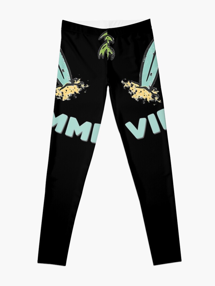 Disover High Tides Summer Vibes Beach Surfing Vacation Palm Tree  Leggings