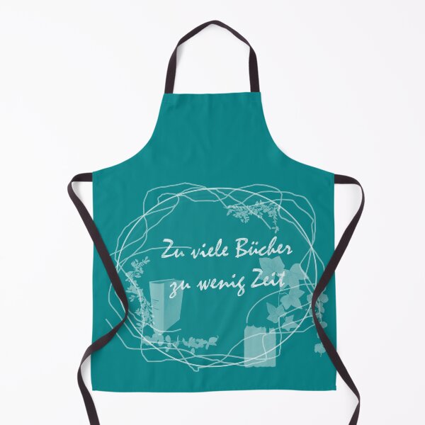 Item preview, Too Many Books, Too Little Time - Bookworms' Favorite Saying on Chalkboard - Calming Dark Turquoise Blue Color (Deutsch)) designed and sold by sthNnth.