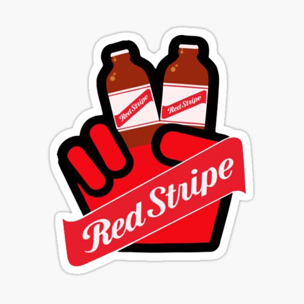 Item preview, Red stripe bottle designed and sold by scrapdempul.