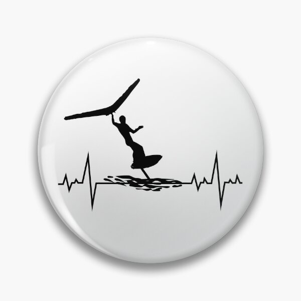 Item preview, Wing Foiling Surfing Heartbeat Funny designed and sold by CuteDesigns1.