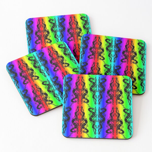 Item preview, Celtic Black Dragons on Rainbow designed and sold by ingridthecrafty.