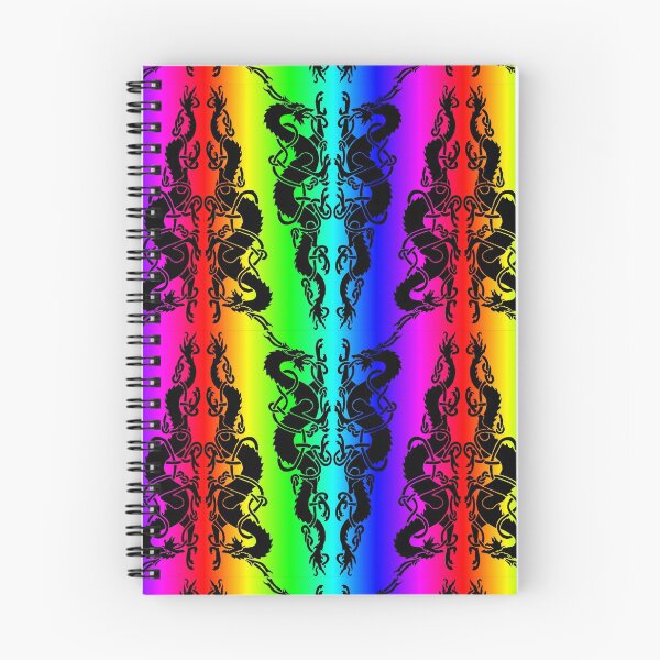 Item preview, Celtic Black Dragons on Rainbow designed and sold by ingridthecrafty.