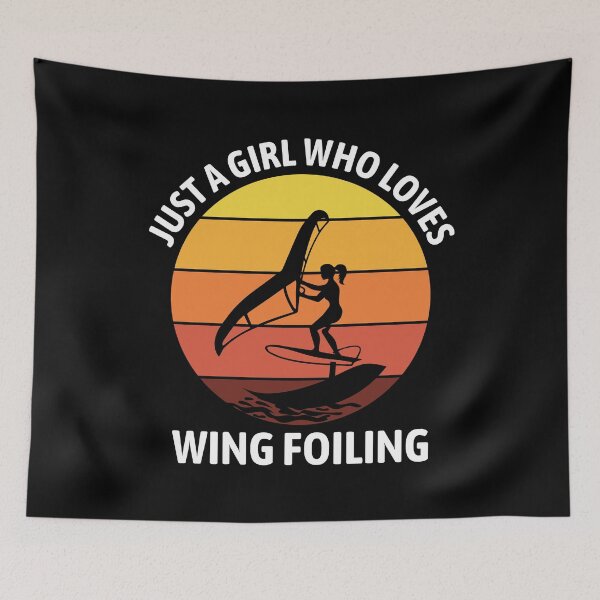 Item preview, Wing Foiling Surfing Vintage Retro Sunset Funny designed and sold by CuteDesigns1.